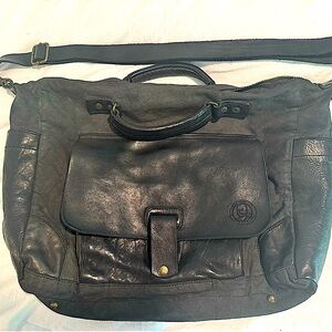 Maledetti Toscani bag calf leather/canvas. Made in Tuscany Italy! EUC!